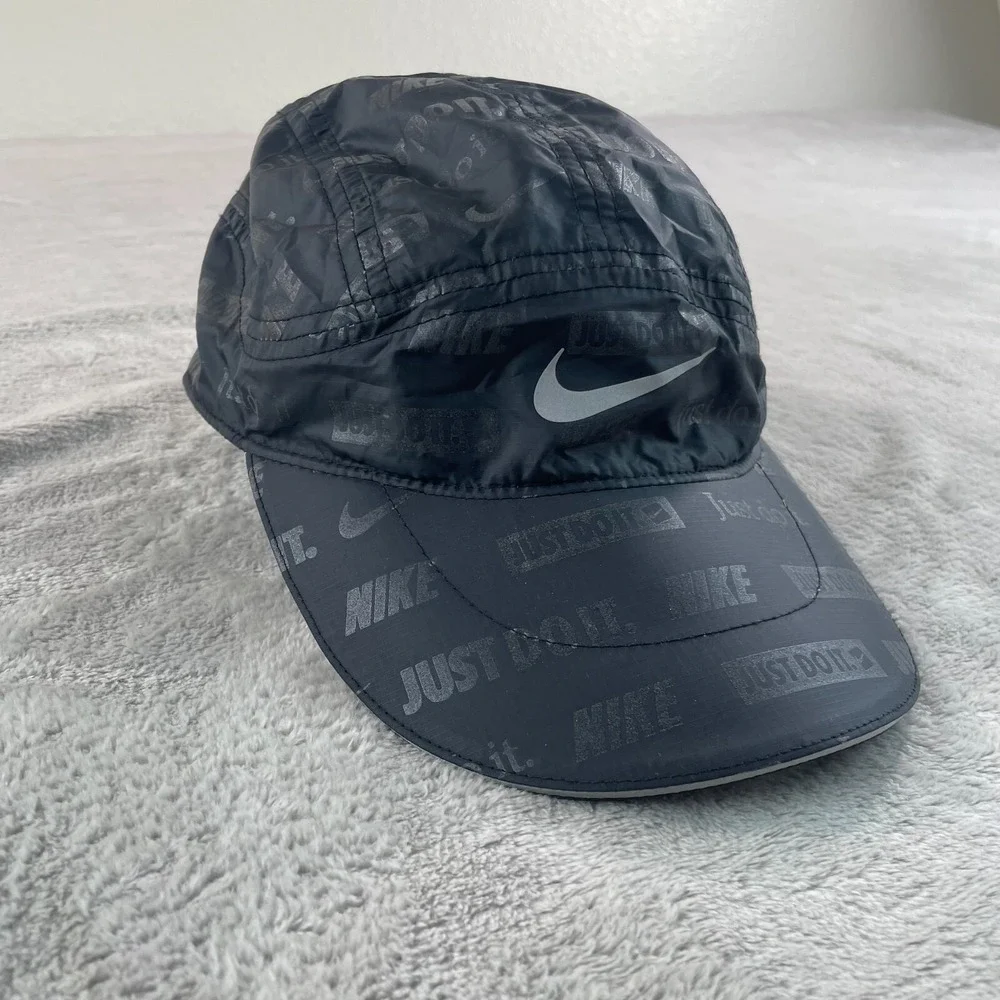Nike Tailwind Ghost Flash Hat Black AOP Strapback Running‎ Cap All Over Print